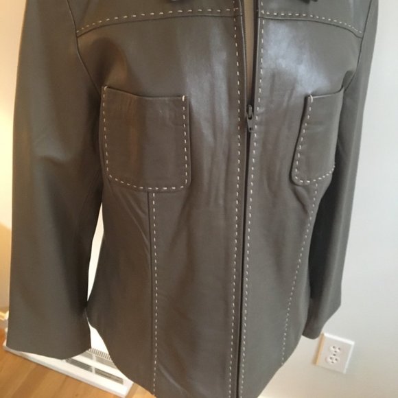 Willi Smith Leather Shacket - Picture 3 of 6